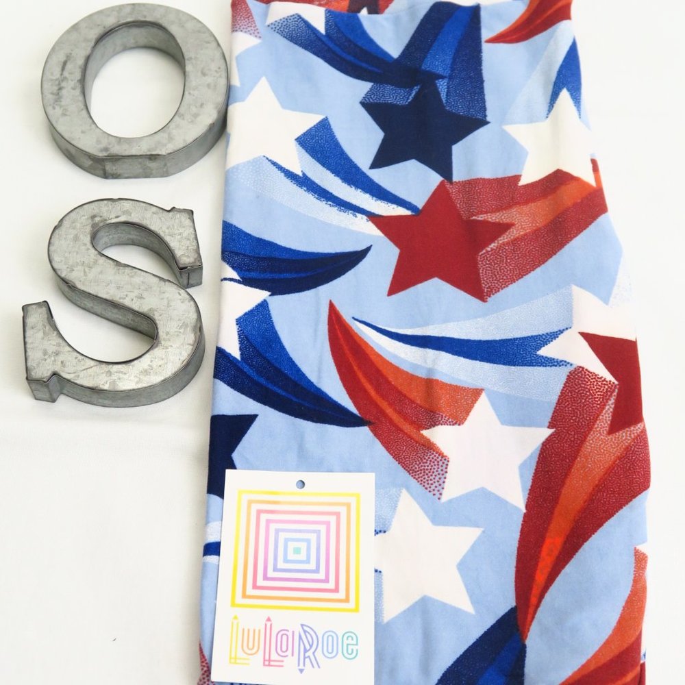 NWT LuLaRoe Leggings One Size July 4th Fireworks